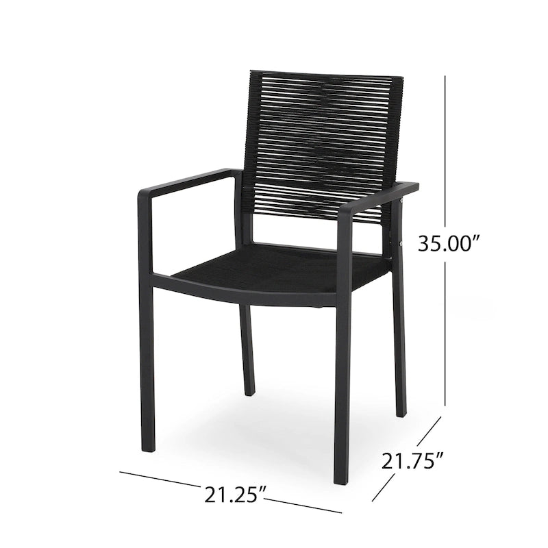 Modern Aluminum Dining Chair (Set of 2)
