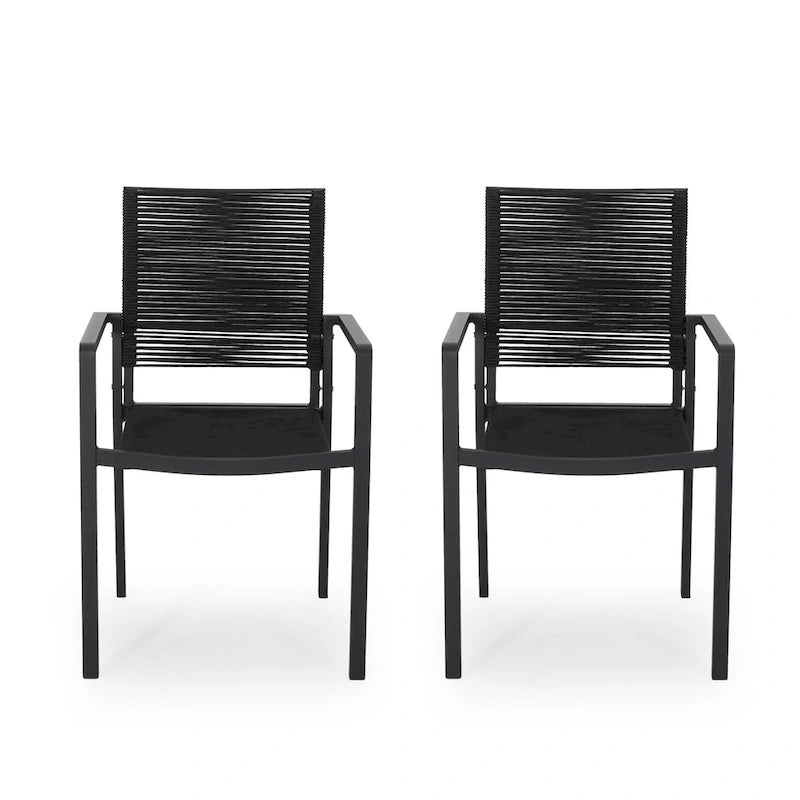 Modern Aluminum Dining Chair (Set of 2)