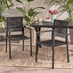 Modern Aluminum Dining Chair (Set of 2)