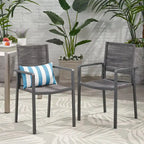 Modern Aluminum Dining Chair (Set of 2)