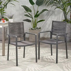 Modern Aluminum Dining Chair (Set of 2)