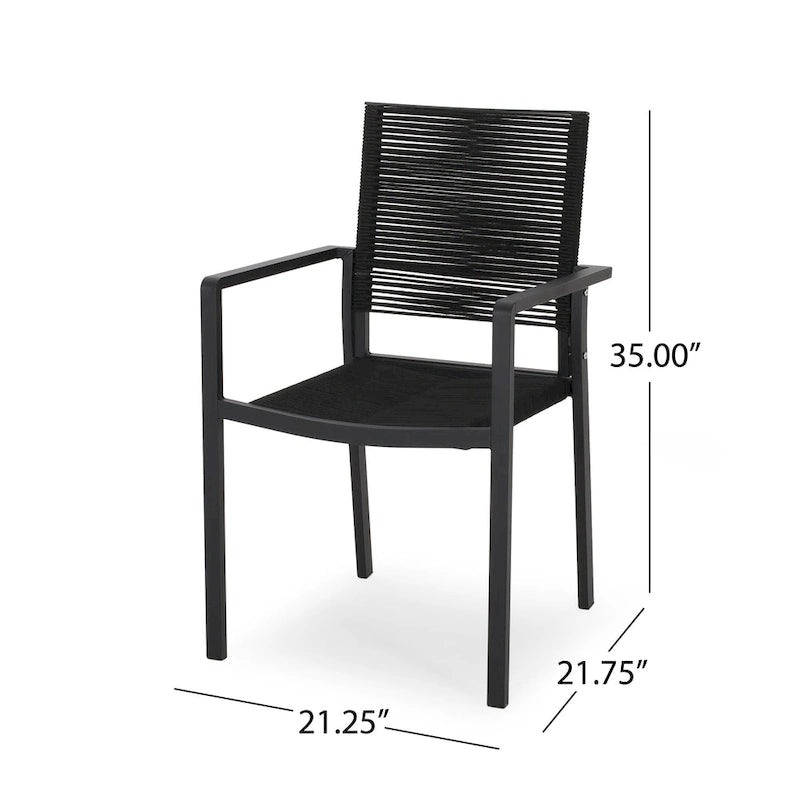 Modern Aluminum Dining Chair (Set of 2)