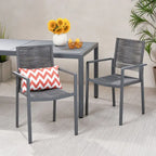 Modern Aluminum Dining Chair (Set of 2)