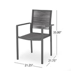 Modern Aluminum Dining Chair (Set of 2)