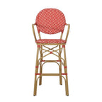 Outdoor Wicker and Aluminum Barstools, Set of 2