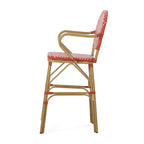 Outdoor Wicker and Aluminum Barstools, Set of 2