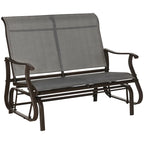 2 Person Outdoor Glider Bench Patio Glider Loveseat Chair - 46.75 * 30.50 * 38.25