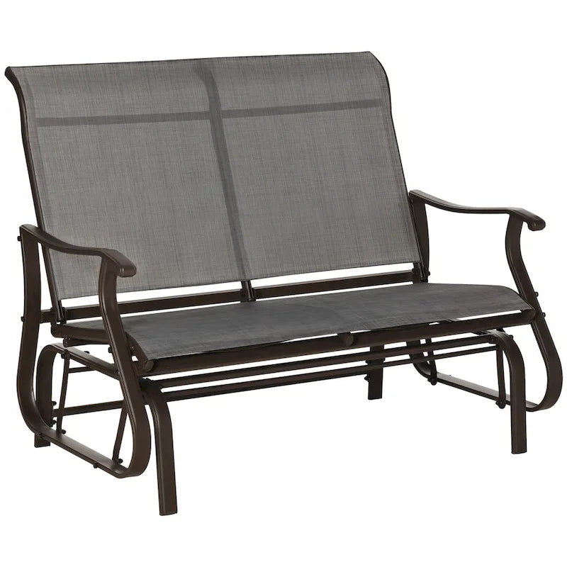 2 Person Outdoor Glider Bench Patio Glider Loveseat Chair - 46.75 * 30.50 * 38.25