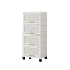 Kitchen Carts, Flip Open Storage Box With Wheels, Movable Storage Cabinet, Kitchen Shelf, Movable Storage Box-White