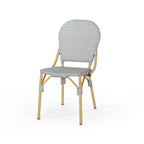 Outdoor PE Rattan and Aluminum Armless Chairs, Set of 2