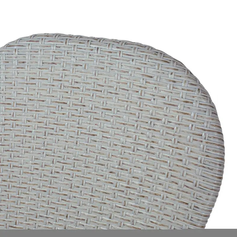 Outdoor PE Rattan and Aluminum Armless Chairs, Set of 2