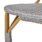 Outdoor PE Rattan and Aluminum Armless Chairs, Set of 2