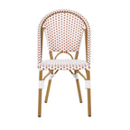 Outdoor PE Ratten and Aluminum French Bistro Chairs, Set of 2