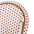 Outdoor PE Ratten and Aluminum French Bistro Chairs, Set of 2