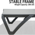 Patio Chaise Lounge Outdoor Aluminum Polypropylene Chair With Adjustable Backrest, Poolside Sunbathing Chair