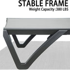 Patio Chaise Lounge Outdoor Aluminum Polypropylene Chair With Adjustable Backrest, Poolside Sunbathing Chair