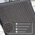 Outdoor Pe Wicker Chaise Lounge - Set Of 2 Patio Reclining Chair