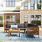Miller Outdoor French Coutry Sectional Sofa Sets by GDFStudio