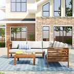 Miller Outdoor French Coutry Sectional Sofa Sets by GDFStudio