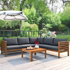 Miller Outdoor French Coutry Sectional Sofa Sets by GDFStudio
