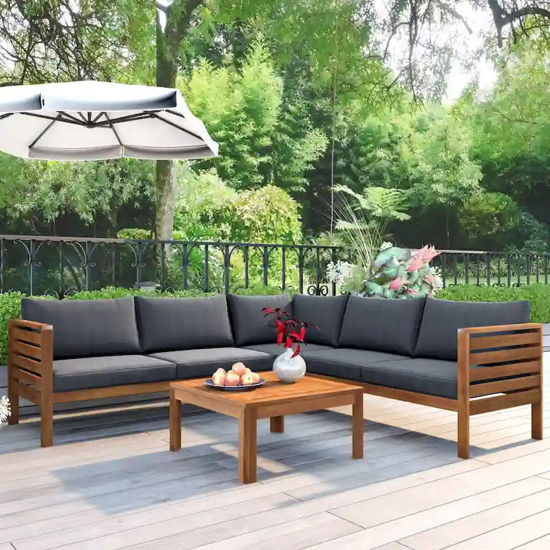 Miller Outdoor French Coutry Sectional Sofa Sets by GDFStudio