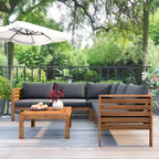 Miller Outdoor French Coutry Sectional Sofa Sets by GDFStudio