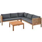 Miller Outdoor French Coutry Sectional Sofa Sets by GDFStudio