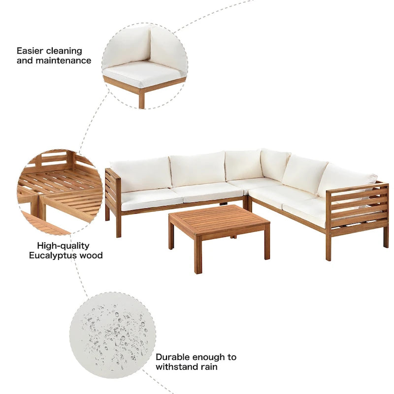 Miller Outdoor French Coutry Sectional Sofa Sets by GDFStudio