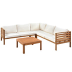 Miller Outdoor French Coutry Sectional Sofa Sets by GDFStudio