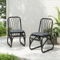 Christopher Knight Home- Alexandra Outdoor PE Wicker Dining Chairs with Cushions (Set of 2)