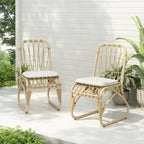 Christopher Knight Home- Alexandra Outdoor PE Wicker Dining Chairs with Cushions (Set of 2)