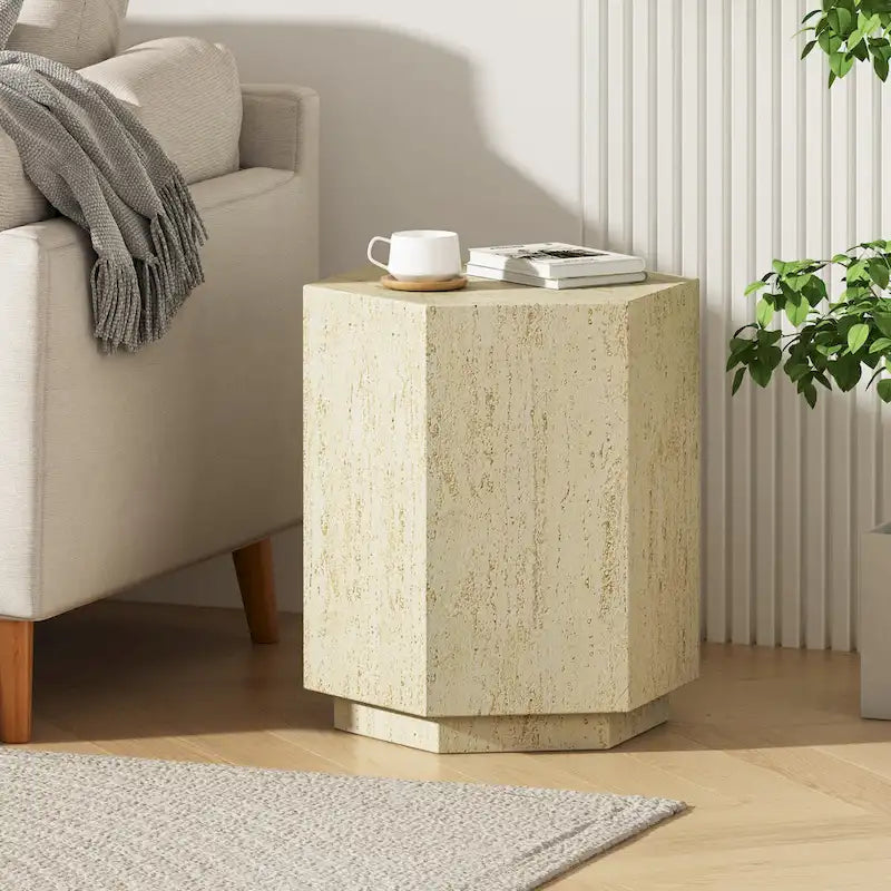 Christopher Knight Home - Jasper Vintage Hexagonal Side Table for Indoor and Outdoor Charm