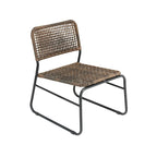 GDFStudio - Outdoor Kyle 3-Piece PE Rattan Patio Furniture Set with Modern Round Table and Steel Frame