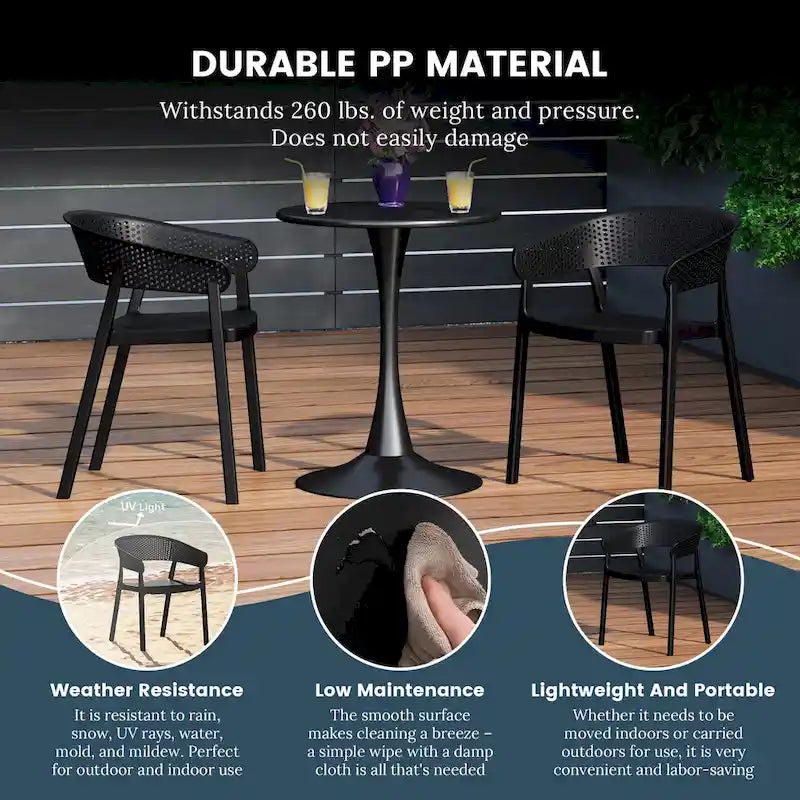Frond and Form Outdoor Stacking Dining Armchair (Set of 2)