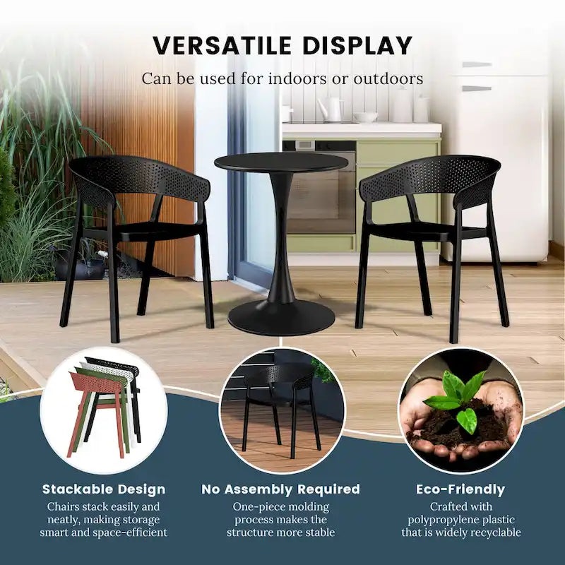 Frond and Form Outdoor Stacking Dining Armchair (Set of 2)