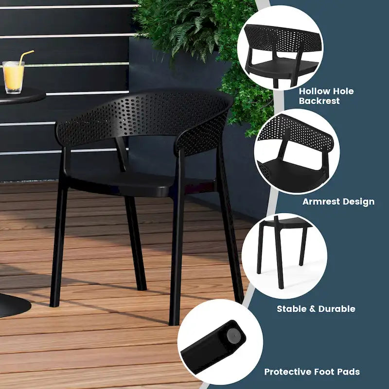 Frond and Form Outdoor Stacking Dining Armchair (Set of 2)