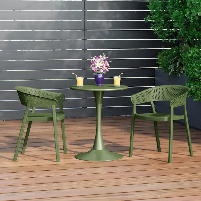 Frond and Form Outdoor Stacking Dining Armchair (Set of 2)