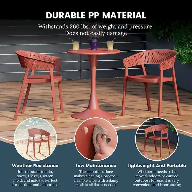 Frond and Form Outdoor Stacking Dining Armchair (Set of 2)