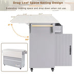 Alger Kitchen Island with Trash Can Storage Cabinet