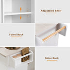Alger Kitchen Island with Trash Can Storage Cabinet