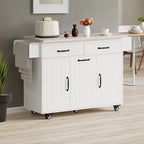 Alger Kitchen Island with Trash Can Storage Cabinet