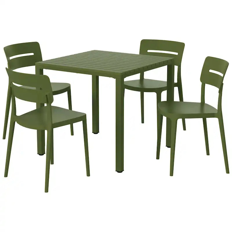 Frond and Form 4-Person Outdoor Square Dining Set