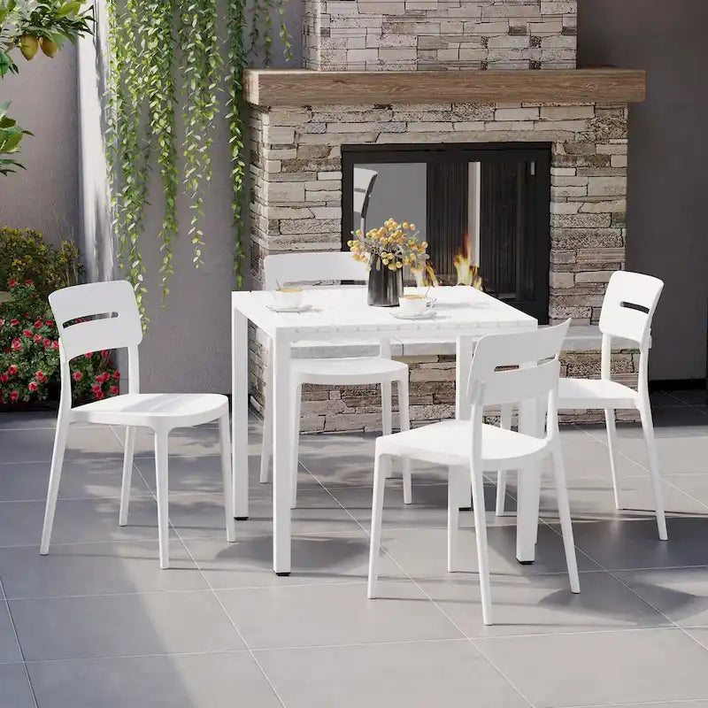 Frond and Form 4-Person Outdoor Square Dining Set