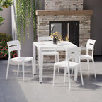 Frond and Form 4-Person Outdoor Square Dining Set
