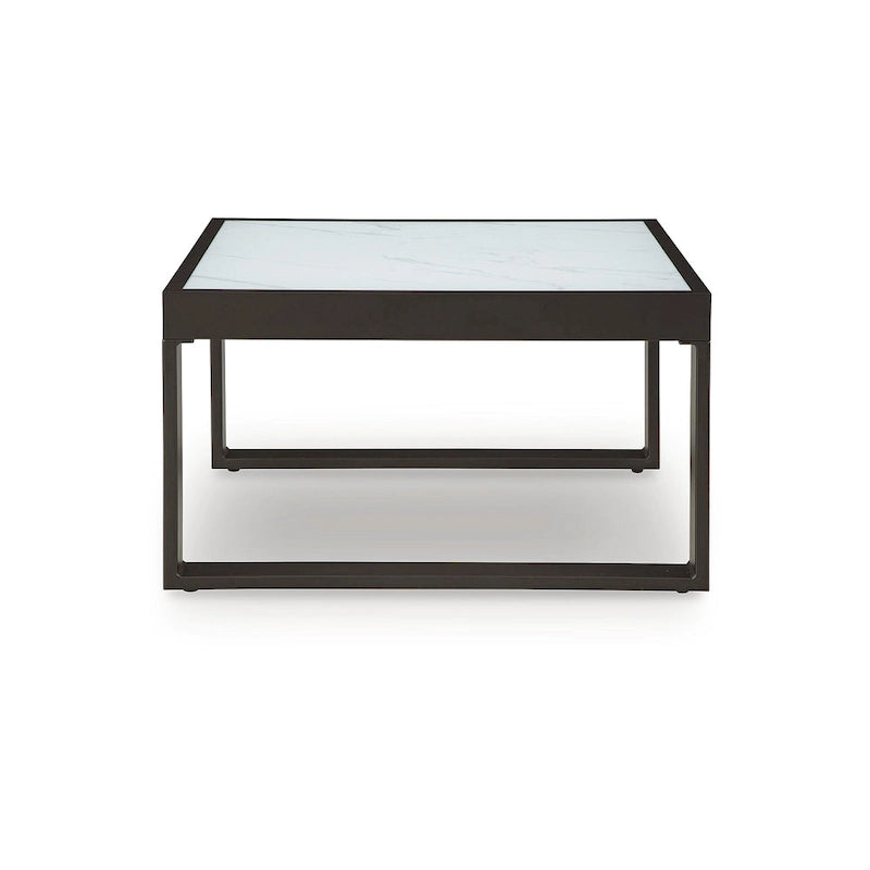 Signature Design by Ashley Beachloft Black/Gray Outdoor Coffee Table - 30W x 30D x 18H