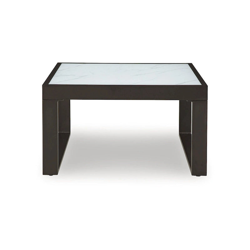 Signature Design by Ashley Beachloft Black/Gray Outdoor Coffee Table - 30W x 30D x 18H