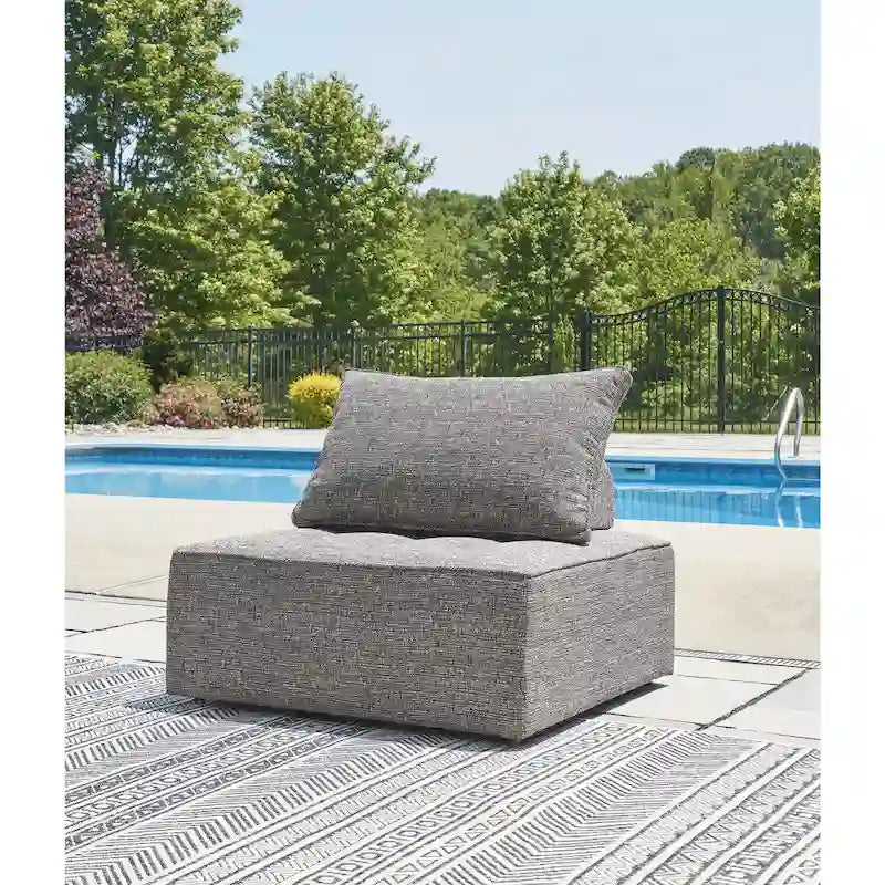 Signature Design by Ashley Bree Zee Gray 4-Piece Outdoor Sectional - 114 W x 38 D x 34 H