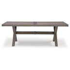 Signature Design by Ashley Hillside Barn Brown/Gray 7-Piece Outdoor Dining Package - 84 W x 42 D x 29 H