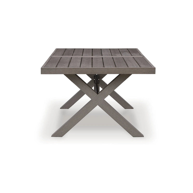 Signature Design by Ashley Hillside Barn Brown/Gray 7-Piece Outdoor Dining Package - 84 W x 42 D x 29 H