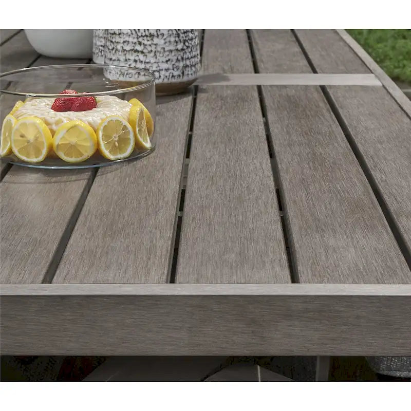 Signature Design by Ashley Hillside Barn Brown/Gray 7-Piece Outdoor Dining Package - 84 W x 42 D x 29 H